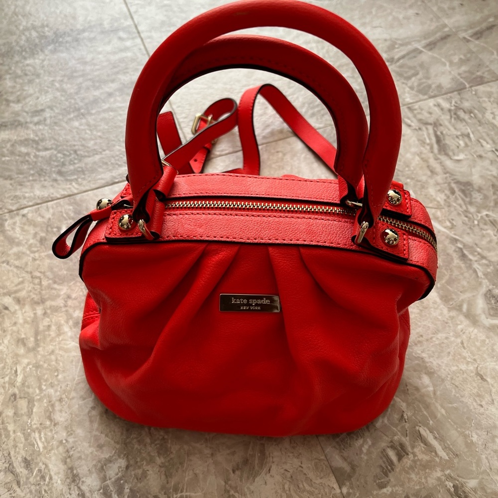 Kate Spade leather shoulder bag. Orange